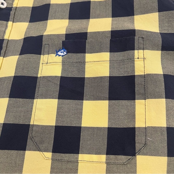 SOLD Southern Tide Spray Avenue Buffalo Check Long Sleeve Button Up Shirt Yellow - Picture 7 of 14